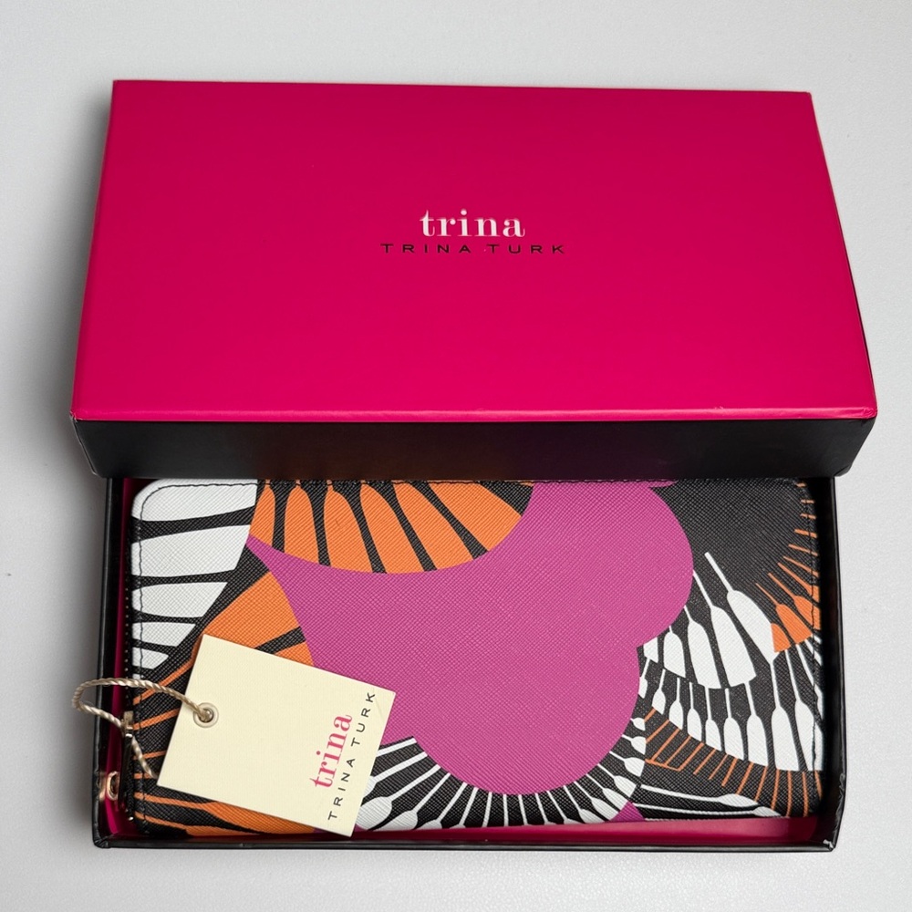 Trina Turk Vibrant Pink and Orange Wallet